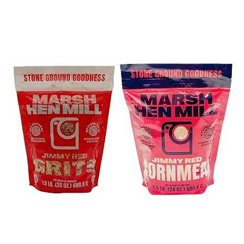 Generic Marsh Hen Mill Jimmy Red Grits \u0026 Cornmeal Bundle Stone Ground Heirloom Corn Southern Grits, Cornmeal for Cornbread \u0026 Shrimp and Grits 2 Pack (1.5 重量ポンド Each) Heritage South Carolina Grain