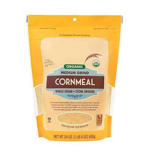 Generic Organic Medium Grind Cornmeal, 24薬局衡オンス (Pack of 1) - Non GMO, Whole Grain, Vegan, Kosher