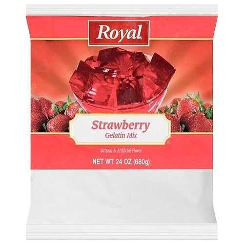 Clabber Girl Royal Strawberry Gelatin 24 Ounce each -- 12 per case.