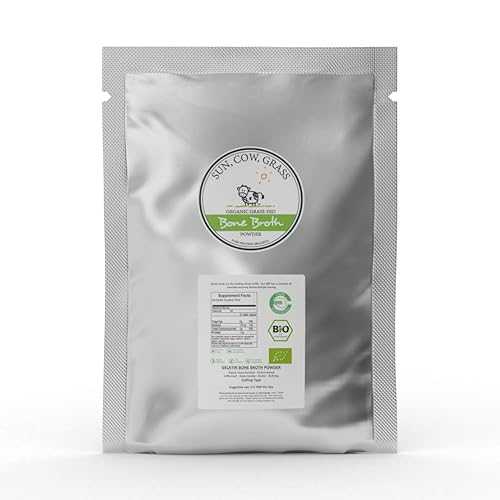 Bone Broth Gelatin Powder - Gelling Type - Pure Protein Organics 450g(approx.1重量ポンド)