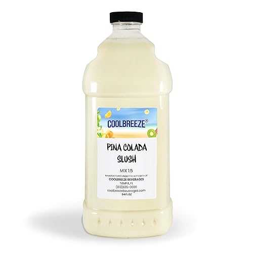 Coolbreeze Beverages Frozen Machine Flavor Syrup Blender Use - Ready To Use, Shelf Stable - 1/2 Gal (Pina Colada Slush)