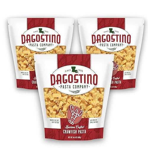 Dagostino Handmade Pasta Dagostino Crawfish Shaped Pasta Fun Louisiana Pastas, Lobster Shaped Noodle, Dish for Mardi Gras Party, Seafood Boil, Tailgate Party, or Festive Side Dish, 14.4 薬局衡オンス. Bags (Pack of 3)