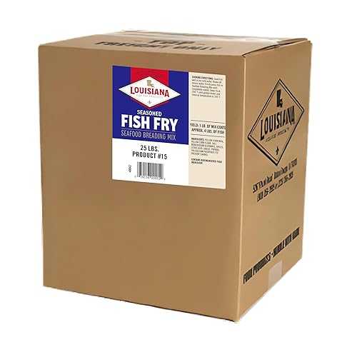 Louisiana Fish Fry Products Louisiana Fish Fry Seasoned Fish Fry 25重量ポンド Bulk, Food Service (25 Pounds)