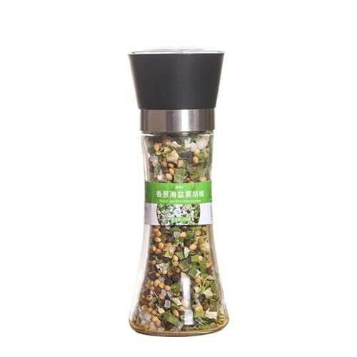 Zercumm120g(4.23Oz) Parsley Crushed Bottled Seasoning Fitness Mixed Seasoning Sea Salt Black Pepper Chives Vanilla Sea Salt Black Pepper (Chives Sea salt Black pepper)