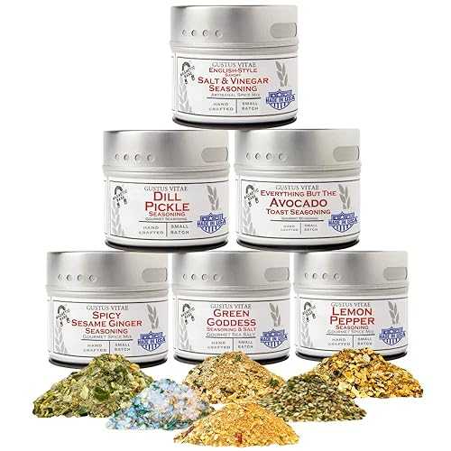 Zesty \u0026 Bright Seasoning Set / Authentic Small Batch Seasoning Mixes / 6 Gourmet All Natural Spice Blends / Hand Packed, Non GMO / Sustainably Sourced, Made インチ USA / GLP-1 Friendly / Artisanal Spice Blends, Marinade
