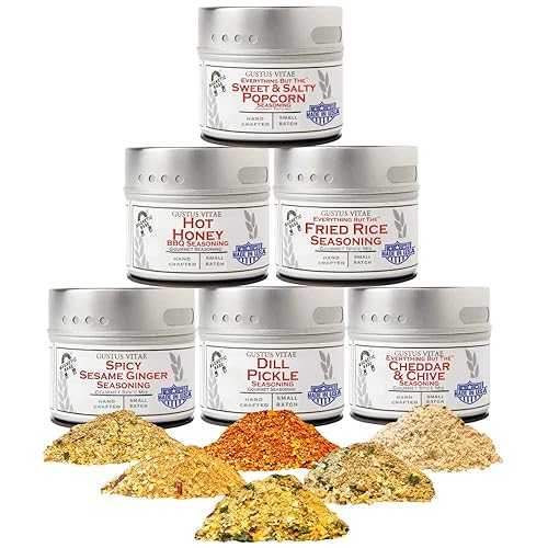 Six Elements Of Flavor Seasoning Set / Authentic Small Batch Seasoning Mixes / 6 Gourmet All Natural Spice Blends / Hand Packed, Non GMO / Sustainably Sourced, Made インチ USA / Artisanal Spice Blends, Marinades, and Ru