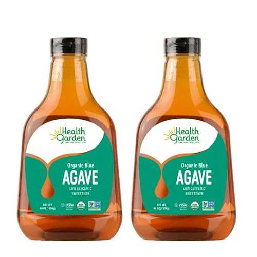Health Garden Blue Agave Nectar Sweetener - Organic - Non GMO - Low Glycemic - Kosher (46 薬局衡オンス x 2)