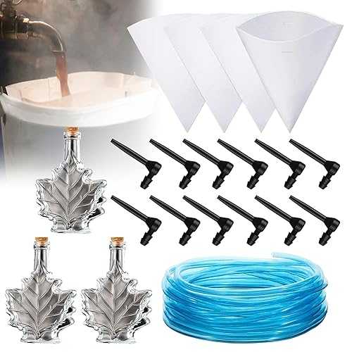 Qkansiw Maple Syrup Filter Tapping and Bottle Kits for Niter Sugar Sand Removal - 31 Piece Complete Sugaring Starter Supplies