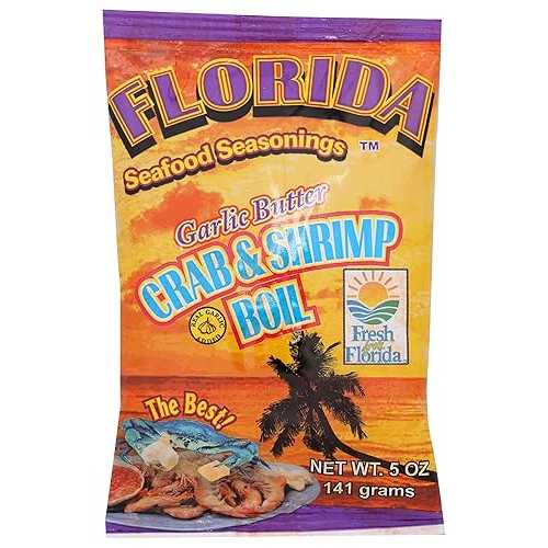 Florida Seafood Seasonings Garlic Butter Crab \u0026 Shrimp Boil, 5 Ounce (Pack of 24)
