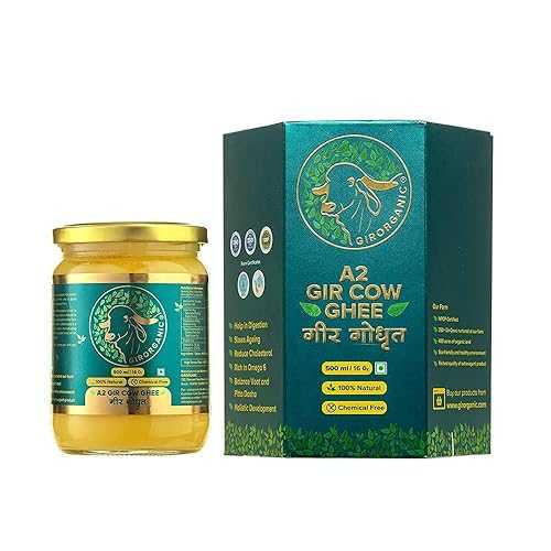 Generic Organic A2 Pure Ghee - 500 ml Glass Bottle / 100% Gir Cow Ghee / Vedic Bilona Method / Grassfed, Cultured, Premium \u0026 Traditional Ghee / Immunity Booster / Gopal Ratna Award Winner 2023