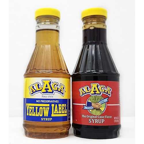 Generic 2 Pack of Cane Syrup Alaga Variety 16薬局衡オンス Bottles, 1 Yellow Honey Flavor, 1 Original