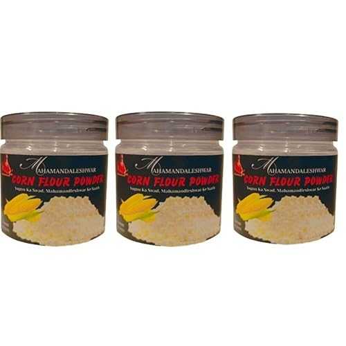 Premium Corn Flour Powder 3 x 150g / Mahamandaleshwar Authentic Hand-Ground Makki Ka Atta / Pure Indian Taste