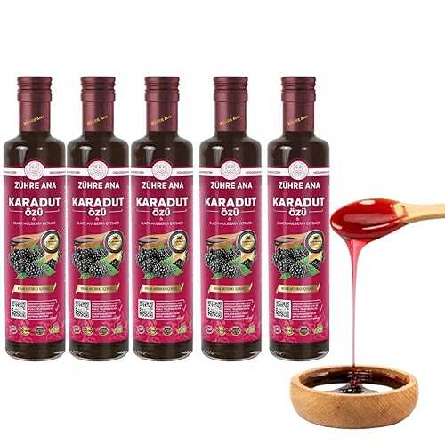 Generic Black Mulberry Extract, Pure Dense Fruit Molasses, Natural Breakfast Syrup, Additive-Free%100 Fruit Essence, 670 Gr, PACK OF 5