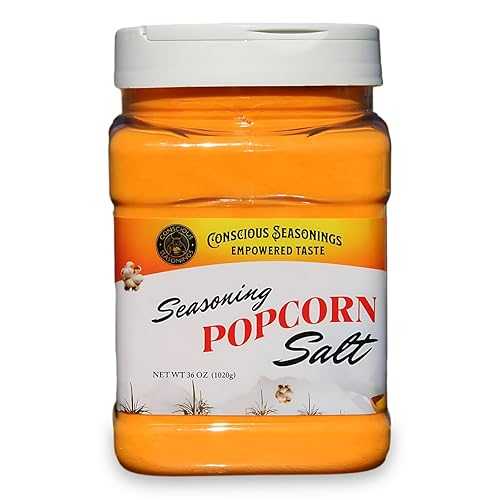 CONSCIOUS SEASONINGS Popcorn Seasoning Salt - 36 薬局衡オンス / Seasoning Salt - Movie Theater Taste at Home - Perfect for Homemade Popcorn, Snack enhancements, and Cooking