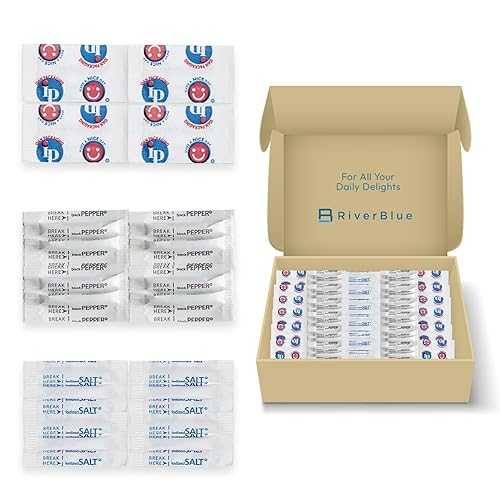 RiverBlue Salt Packets 3,000 Count Foodservice Bulk Case