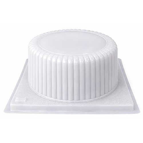 Novedades Cari Scalloped Round Gelatin Mold Fluted Jello Mold Round Gelatina Mold for Layered Desserts Semi-Rigid Plastic Dessert Mold Made インチ Mexico (4.2 Liter)