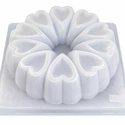 Novedades Cari Heart Shaped Jello Mold Ornate Fluted Heart Design 3 L Plastic Gelatin Mold for Gelatina Desserts Reusable Mold Made インチ Mexico