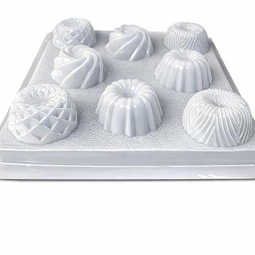 Novedades Cari Mini Gelatin Mold Tray Assorted Geometric Jello Molds Molde para Gelatina 8 Cavity Plastic Mold for Gelatin \u0026 Cold Desserts Made インチ Mexico