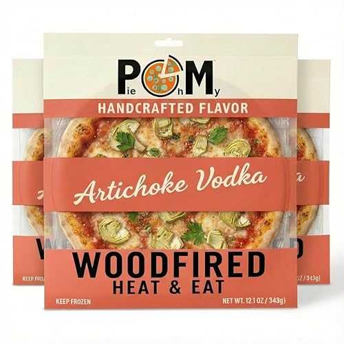 Pie Oh My Artichoke Vodka Wood Fired Pizza, 6 Pack, Frozen Pizza, Ready to Bake