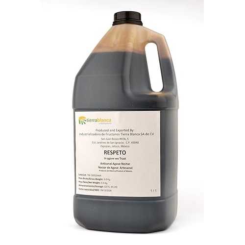 Respeto Artisanal Small Batch 100% Pure Agave Syrup Traditional Volcanic Stone Brick-Oven Cooked Blue Weber Agave Syrup (5.5 Kg)