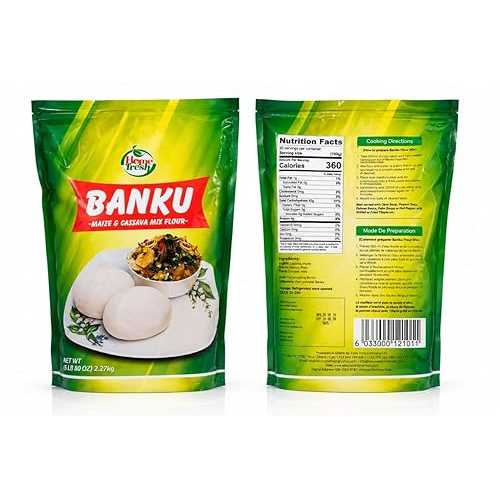 Generic Banku Maize \u0026 Cassava Mix Flour Homefresh - Traditional Ghanaian Fermented Corn \u0026 Cassava Blend 10Lbs (2x5lbs) Smooth, Authentic Banku Flour for Easy Cooking