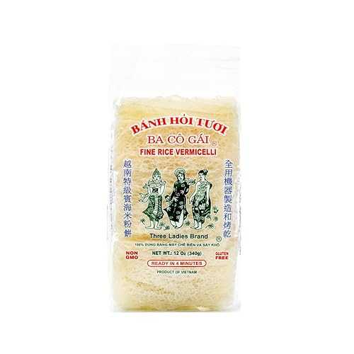 Three Ladies Fine Rice Vermicelli 12薬局衡オンス (4 Pack )