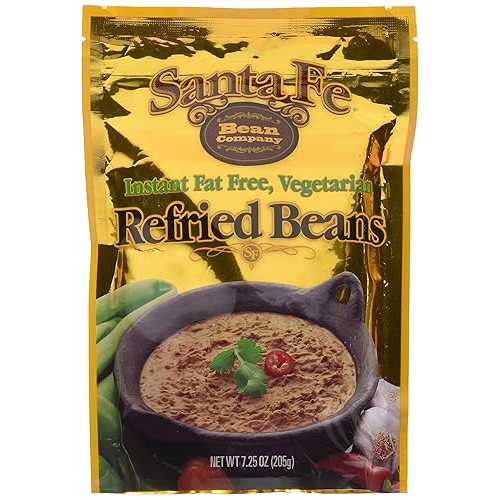 Santa 鉄 Bean Santa 鉄 Instant Fat Free Vegetarian Refried Beans 7.25 Oz (Pack of 4)