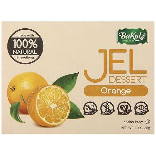 Bakol Jel Dessert, Orange, 3 Ounce (Pack of 12)