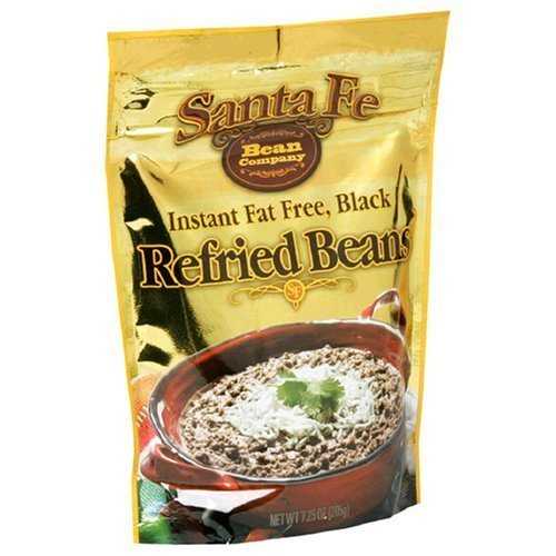Santa 鉄 Bean Santa 鉄 Instant Fat Free Black Refried Beans 7.25 Oz (Pack of 3)