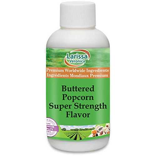Larissa Veronica Buttered Popcorn Super Strength Flavor (4 薬局衡オンス, ZIN: 527577)