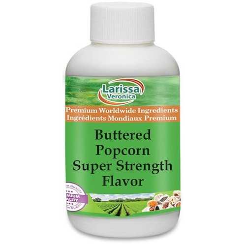 Larissa Veronica Buttered Popcorn Super Strength Flavor (8 薬局衡オンス, ZIN: 527578)