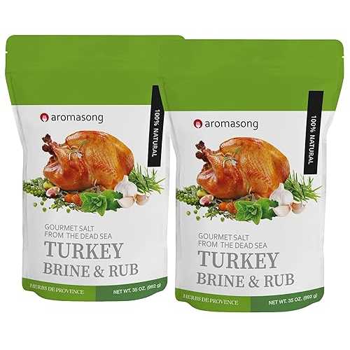 Aromasong Turkey Brine - 100% Natural - 2 LB Pack of 2 (Total of 4 LB) - For Wet \u0026 Dry Brining. (Herbs De Provence seasoning) (4 LB)