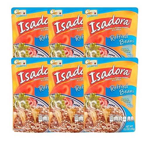 Isadora Refried Beans 15.2薬局衡オンス Pouch (Original Refried Beans, 6 Pack)