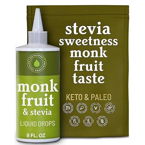 Natrisweet Monk Fruit Stevia Liquid Drops, 8 fl 薬局衡オンス, Stevia Monk Fruit Sweetener Liquid Without Erythritol, No Fillers, Zero Calorie, Zero Carbs Stevia Monkfruit Sweetener for Coffee, Tea, Drinks