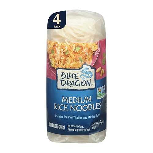 Blue Dragon Medium Rice Noodles - 10.5薬局衡オンス (Pack of 4) - Noodle Nests Made from Rice Flour \u0026 Water - Quick \u0026 Versatile Base for Asian Stir-Fries, Pad Thais \u0026 Soups