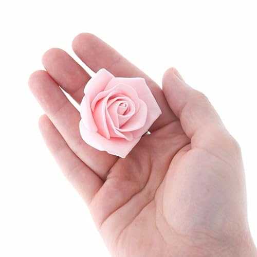 Global Sugar Art Peace Rose Sugar Cake Flowers Pink 2 Inch, 8 Count by Chef Alan Tetreault