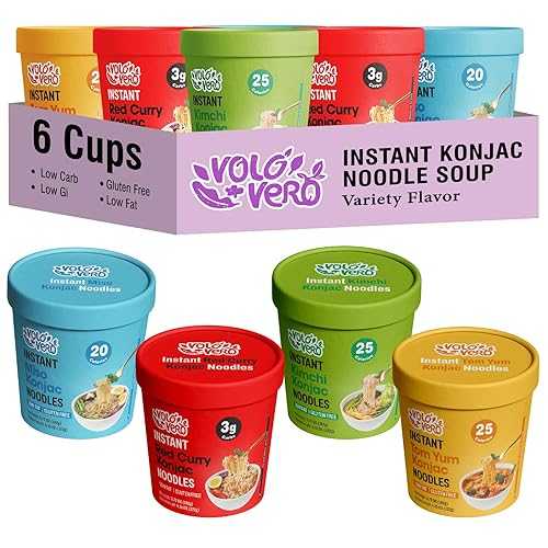 VOLO VERO Konjac Noodle Variety Pack - Tom Yum, Miso, \