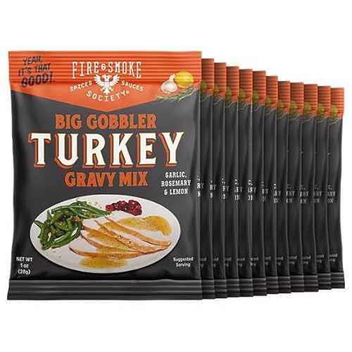 Fire \u0026 Smoke Society Big Gobbler Turkey Packets / Turkey Mix / 1. 薬局衡オンス (12-Pack) Poultry
