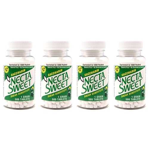 Necta Sweet Sugar Substitute Tablets, 1 Grain, 500 Tablets - 4 Pack