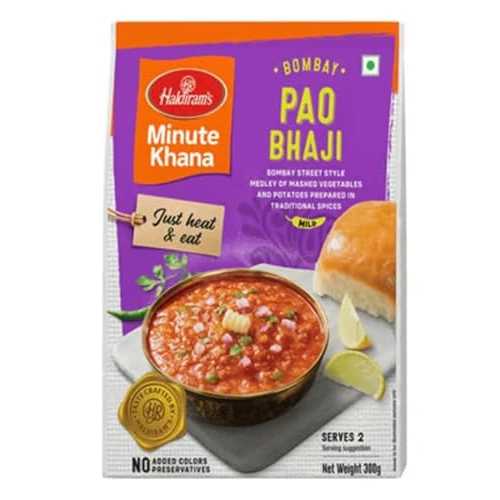 Generic Haldiram\u0027s Minute Khana Pao Bhaji Ready to Eat, 300g (pack of 2)