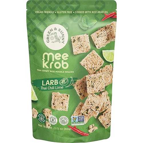 Green \u0026 Sunny Thai Crispy Rice Noodle Sancks 60g x 4bgs (Larb)