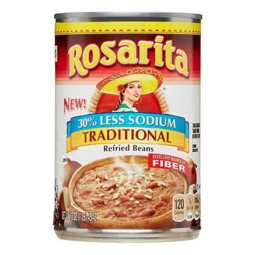 Generic Low Sodium Refried Beans 16 Oz (Pack of 6)