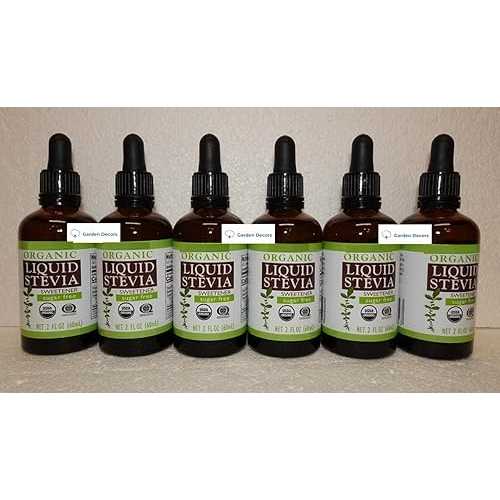 Generic Trader Joe Organic Liquid Stevia Sweetener Sugar Free 2fl 薬局衡オンス 60ml (6 Bottles)