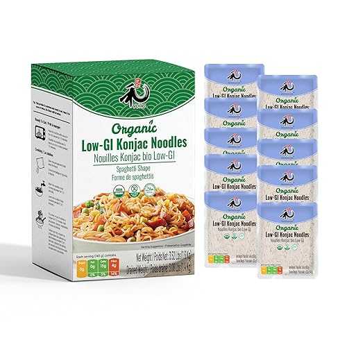 YUHO Organic Konjac Shirataki Spaghetti Noodle, 10 Packs, Closer to Pasta Gluten Free Low Carb Health Noodles Plant Based Vegan for Quick Meals, 56.5 薬局衡オンス