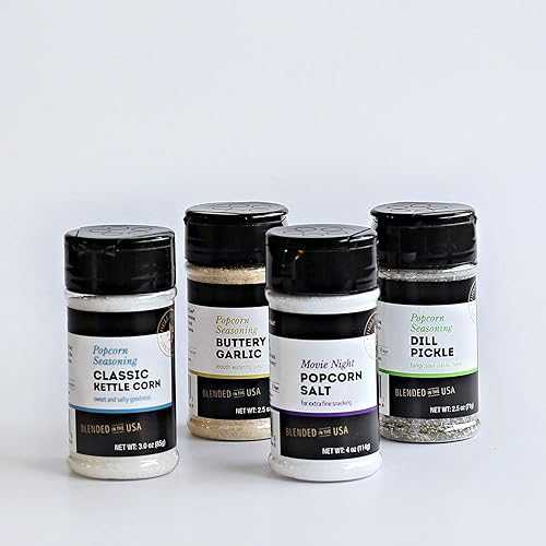 DELL COVE SPICES \u0026 MORE Dell Cove Spices Popcorn Seasoning Sampler インチ Jars / Set of 4 Toppings