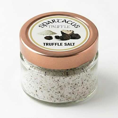Spartacus Truffle Spartacus Black Truffle Salt 90g / Real Black Truffle Sea Salt / Gourmet Finishing Salt for Pasta, Steak, Eggs, Popcorn \u0026 Fries / Aromatic Italian Seasoning
