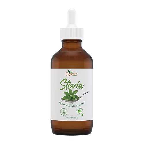G-Sweetz Preservative-Free Liquid Stevia Drops Organic Reb-D Rich Stevia Extract for a Clean, Sugar-Like Taste 0 Calories, 0 Carbs, 0 Glycemic Total 800 Servings 4 Fl 薬局衡オンス Glass Bottle, 1-Pack