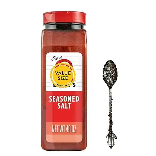 Premium Seasoning Blend Seasoned Salt, 40 薬局衡オンス. (Pack of 1) with Dumbass Coffee Gem Spoon (Seasoned Salt) Gem Spoon