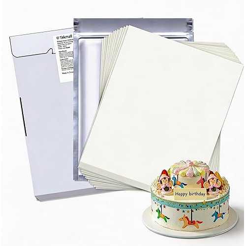Tekmall Edible Frosting Sheets 25 pcs A4 11.7\