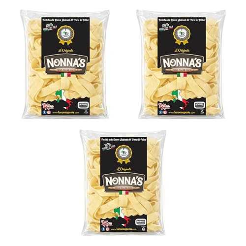 Generic Nonna s Handmade Authentic Imported Italian Fresh Pappardelle Ready to Cook Wide Ribbon Pasta 500g (17.6 薬局衡オンス) 3 Pack